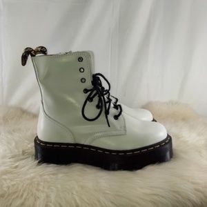 doc marten jadon platform boot white size 8